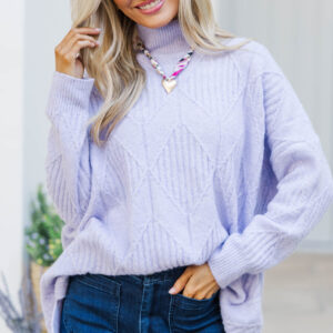 Walk The Walk Lavender Purple Sweater