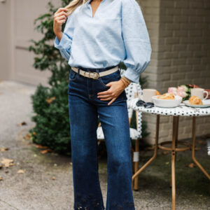 Alternative view of Believe What You See Light Blue Blouse