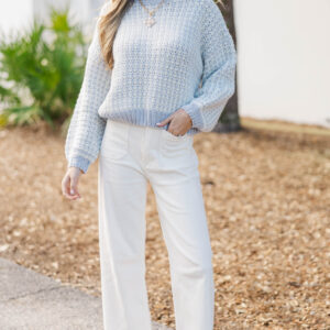Alternative view of Lovely Layers Light Blue Sweater