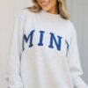 The Mint Heather Gray Mock Neck Sweatshirt
