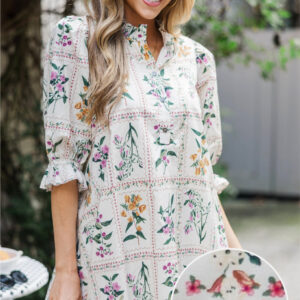So Divine Cream Floral Dress